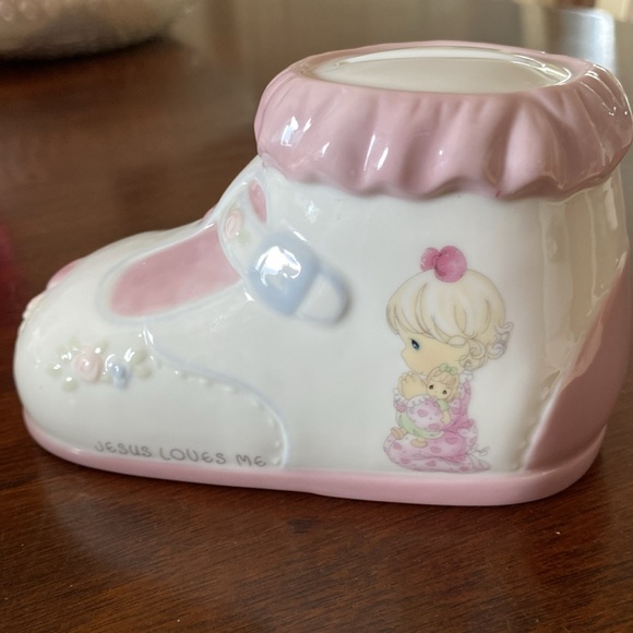 🙏💕Precious Moments “Jesus Loves Me” bootie bank vintage 1999 baby/girl/pink. - Picture 2 of 10